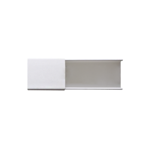 Canaleta blanca sin división, de PVC auto extinguible, 48 x 16 x tramo 2.5m (6101-01260