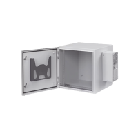 Gabinete Industrial ProTek de 12 UR de 612 x 600 x 614 mm Puerta Sólida Con Aire Acondicionado de 800 BTU Protección NEMA Tipo 4/12; IP66, Fabricado en Acero, Color Gris Claro