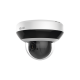 Mini Domo PTZ IP 4 Megapixel / 4X Zoom / H.265+ / 20 mts IR EXIR / WDR 120dB / PoE / IK10 / Exterior IP66 / Ultra Baja Iluminación / Micrófono Integrado / PoE