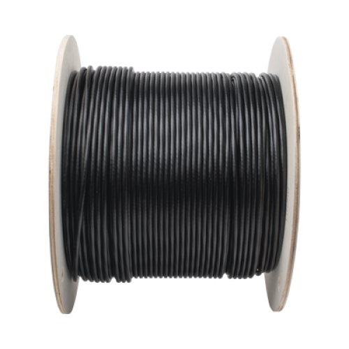 Bobina de Cable UTP de 4 Pares, PanNet, Para Exterior con Gel, Cat6 (23 AWG), Industrial para Climas Extremos, Color Negro, 305 Metros (1000 Pies)