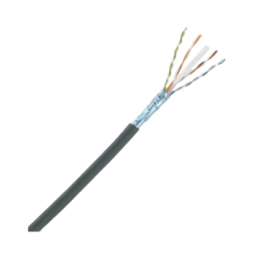 Bobina de Cable Planta Externa con Gel, de 4 Pares, Cat6A, UTP, Color Negro, 305 Metros (1000 Pies)