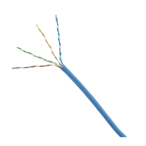 Bobina de Cable UTP 305 Metros (1000 Pies) de Cobre, TX5e, PanNet, Azul, Categoría 5e, 24 AWG, CMP (Plenum), de 4 Pares