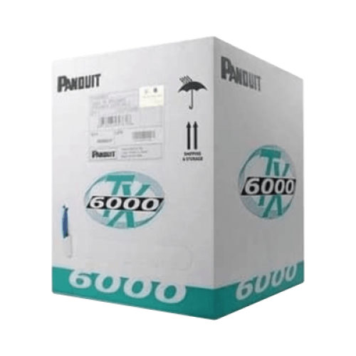 Bobina de Cable UTP 305 Metros (1000 Pies) de Cobre, TX6000? PanNet, Reelex, Blanco, Categoría 6 Mejorado (23 AWG), PVC (CMR, Riser), de 4 Pares
