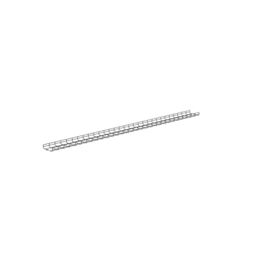 Charola Wire Basket de 8 in (203 mm) de Ancho, 2 in (50 mm) de Alto, 3 m de Largo, Hasta 187 Cables Cat6, Color Negro