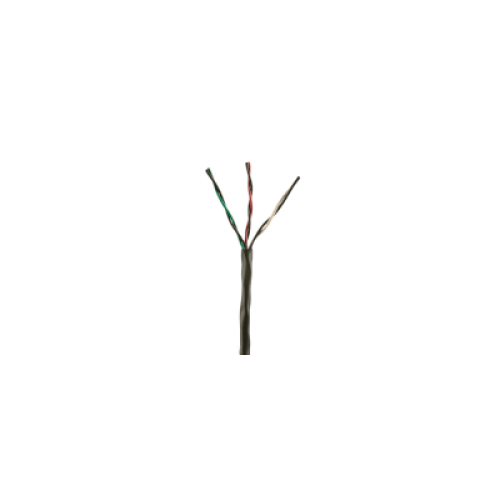 Bobina de Cable de Cobre de 3 Pares Clase 4 Para Sistemas FMPS, 16 AWG, Sin Blindaje, CMR (Riser), Uso Interior/Exterior, Color Negro, Carrete de 609 metros