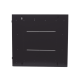 Gabinete PanZone de Montaje en Pared, de 19in, Puerta con Ventana de Seguridad, 12 UR, 762mm de Profundidad, Color Negro