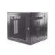 Gabinete PanZone de Montaje en Pared, de 19in, Puerta Ventilada, 12 UR, 635mm de Profundidad, Color Negro