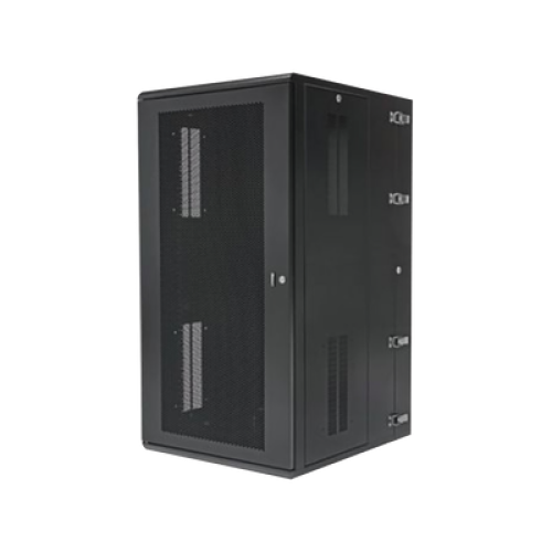 Gabinete PanZone de Montaje en Pared, de 19in, Puerta Ventilada, 26 UR, 635mm de Profundidad, Color Negro