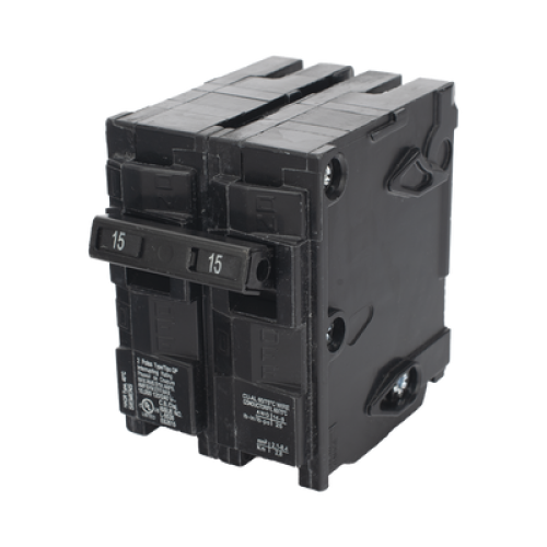 Interruptor automático enchufable tipo QP 2 polos, 15 amp