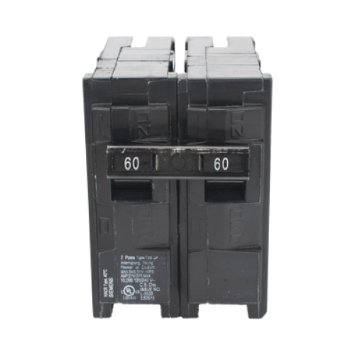 Interruptor automático enchufable tipo QP 2 polos, 60 amp