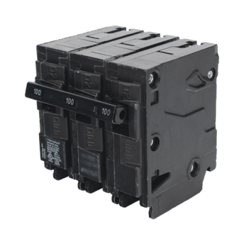 Interruptor automático enchufable tipo QP 3 polos, 100 amp.