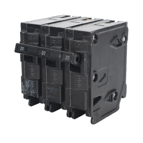 Interruptor automático enchufable tipo QP 3 polos, 20 amp
