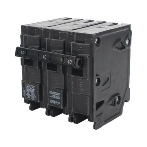 Interruptor automático enchufable tipo QP 3 polos, 40 amp