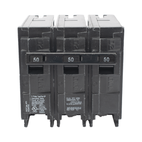 Interruptor automático enchufable tipo QP 3 polos, 50 amp