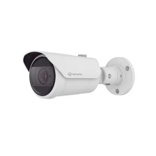 Camara Bala IP 8MP con funciones IA / Lente Motorizado 3.2 a 10.2 mm / WDR 120dB / H.265 / RanuraSD / Protección IP66 IK10 / IR 30m