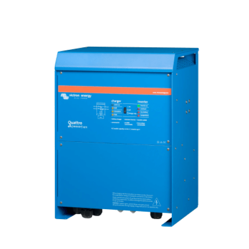 Quattro 48/10000/140-100/100 230V / Inversor Cargador de Onda Pura / Entrada 48 Vcc / Salida 8000 W 230 Vca  60 Hz (L-N)