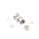 Conector BNC Macho de Rosca para Ensamblar en Cable RG-59/U, Níquel/ Oro/ Teflón.
