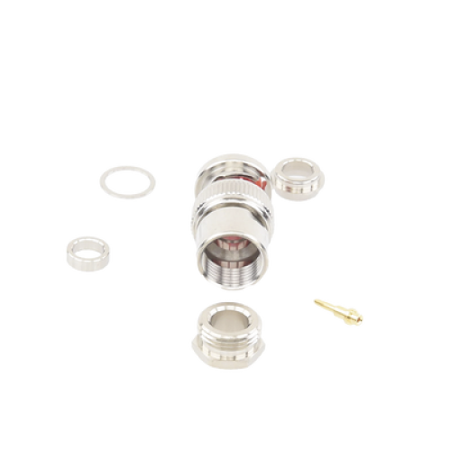 Conector BNC Macho de Rosca para Ensamblar en Cable RG-59/U, Níquel/ Oro/ Teflón.