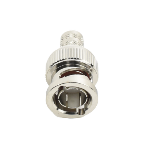 Conector BNC Macho de Anillo Plegable para Cable RG-6, Níquel/ Oro/ Teflón.