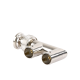 Adaptador Triple en F para 75 Ohm, de Conector BNC Macho a Doble BNC Hembra, Níquel/ Oro/ Delrin.