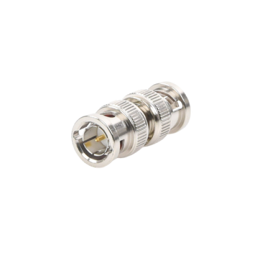 Adaptador tipo Barril para 75 Ohm, de Conector BNC Macho a BNC Macho, Niquel/ Oro/ Teflón.