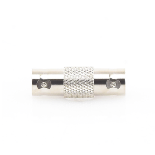 Adaptador Tipo Barril para 75 Ohm, de Conector BNC Hembra a BNC Hembra, Níquel/ Oro/ Teflón.