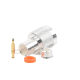 Conector N Macho de Rosca para Cables RG-8/X, LMR-240, BELDEN 9258, Plata / Oro / Teflón.