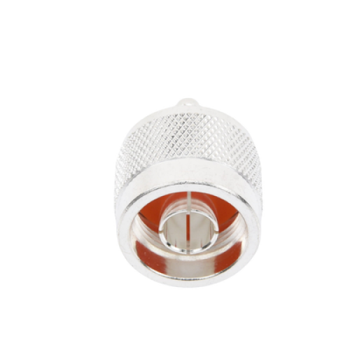 Conector Coaxial N Macho de Anillo Plegable para Cable RG-142/U, Plata/ Oro/ Teflón.
