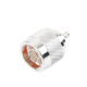 Conector Coaxial N Macho de Anillo Plegable para Cable RG-142/U, Plata/ Oro/ Teflón.