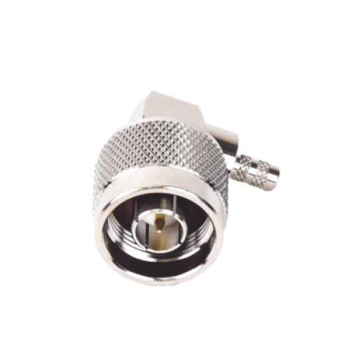 Conector N Macho en A/R de Anillo Plegable para Cables LP-195, LP-142, RG-58/U, RG-142/U, Niquel/ Oro/ Teflón.