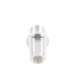 Adaptador Doble N Hembra para Chasis de Montaje Frontal en Doble D Plano y Cuerpo Plateado.