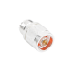Adaptador en Línea, de Conector N Macho a UHF Hembra (SO-239), Plata/ Oro/ Teflón.