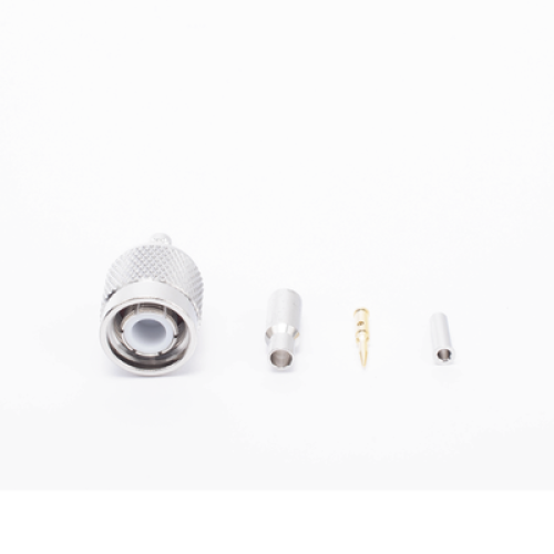 Conector TNC Macho de Anillo plegable  para cables RG-174/U, BELDEN 8216.