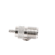 Conector UHF Hembra (SO-239) en Línea, de Anillo Plegable para Cable RG-58/U, RG-142/U, Níquel/ Plata/ Delrin.