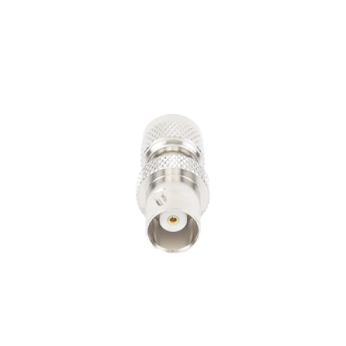 Adaptador en Línea, de Conector Mini UHF Macho a BNC Hembra, Níquel/ Oro/ Teflón.
