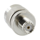 Adaptador en Línea de Conector Mini UHF Hembra a UHF Macho (PL-259), Níquel/ Oro/ Teflón.