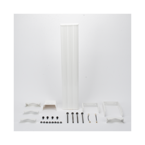 Antena Sectorial de 90° AirMetro con 20 dBi en Banda 5Ghz (5150-5850 Mhz) Slant 45° Compatibilidad Multi-Marca para enlaces Multipunto, Conectores SMA Hembra Inverso.