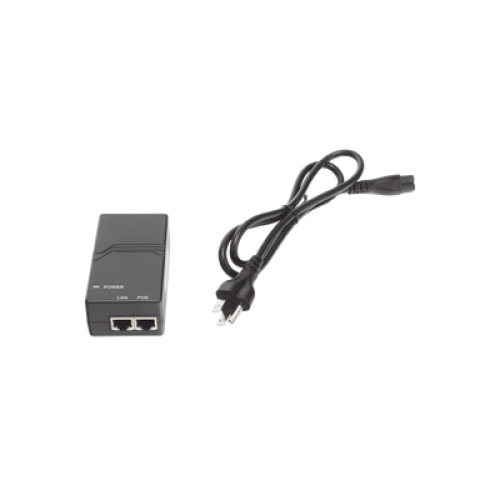 Inyector PoE estándar 15 watts, Compatible Multi-marcas, Detección Inteligente Anti Accidentes (802.3af / Gigabit)