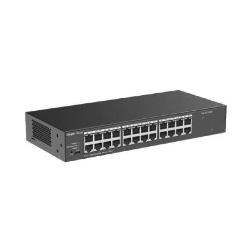 Switch no administrable, con 24 puertos Gigabit, Visible en la Topología
