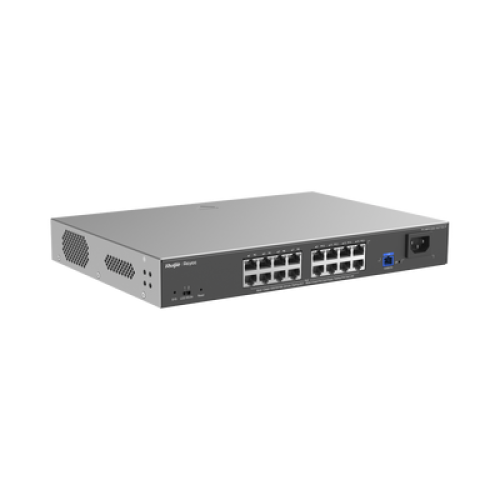 e-Lighten ONU / Switch PoE+ Hibrido, Capa 2 con un Puerto PON 1G SC/UPC y 16 Puertos Ethernet PoE+ 1G hasta 240 Watts y 100 Clientes