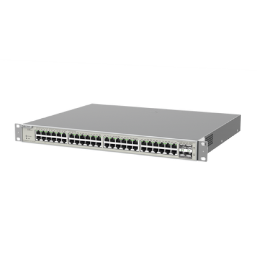 Switch Administrable Capa 3 con 48 puertos Gigabit PoE 802.3af/at + 4 SFP+ para fibra 10Gb, gestión gratuita desde la nube, 740W Switch Administrable Capa 3 con 48 puertos Gigabit PoE 802.3af/at + 4 SFP+ para fibra 10Gb, gestión gratuita desde la nube, 740W