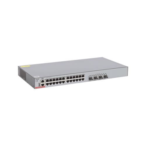 Switch Administrable Capa 3 con 24 puertos Gigabit + 4 SFP+ para fibra 10Gb, gestión gratuita desde la nube.