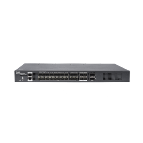 Switch distribución de fibra hasta 23 Tbps de Capacidad, 20 puertos SFP+ 10G, 4 Puertos SFP28 25G y 2 puertos QSFP+ 40G