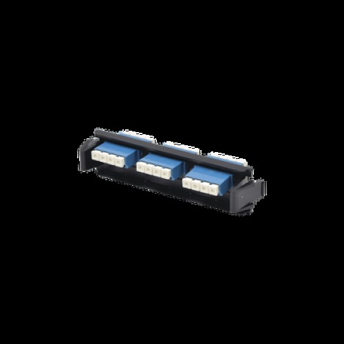 Placa Acopladora de Fibra Óptica Quick-Pack, Con 6 Conectores LC/UPC Duplex (12 Fibras), Para Fibra Monomodo, Azul