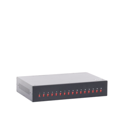 Fuente 24 Vca / Industrial / Tipo RACK / 20 Amperes / 16 salidas / 1.25 Amperes por salida administrada / 2.5 Amperes por salida máxima