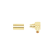 Conector MMCX Macho en A/R de Anillo Plegable para RG-174/U, BELDEN 8216, Oro/ Oro/ Teflón.