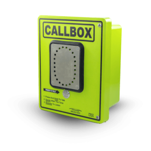 Callbox HD Series / Intercomunicador Bidireccional / 800mW-2W Potencia Transmisión / Audio Ajustable / Enclosure Fibra de Vidrio / Vandal-Resistente / IP65 / Mensajes de Voz Grabables / Control de Acceso por Relay / Sensor Input Callbox HD Series / Intercomunicador Bidireccional / 800mW-2W Potencia Transmisión / Audio Ajustable / Enclosure Fibra de Vidrio / Vandal-Resistente / IP65 / Mensajes de Voz Grabables / Control de Acceso por Relay / Sensor Input