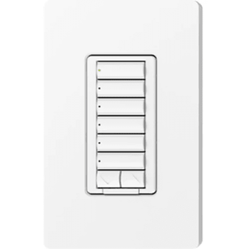 Teclado de Pared RadioRA 2 / Control de Luces y Cortinas / Botones Retroiluminados / Compatible con RF e IR / Configuración Flexible / Montaje en Pared / Diseño Elegante