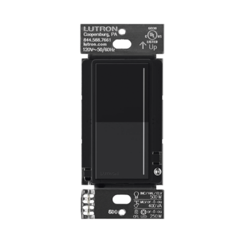 (RadioRa3) Atenuador táctil Sunnata Dimmer PRO color negro satin, requiere cable neutro / soporta 250W LED