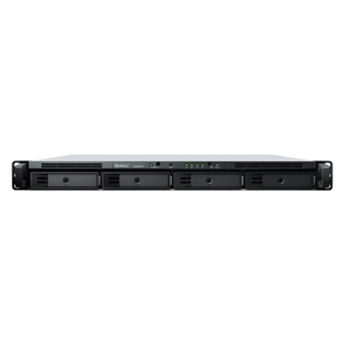 NAS RackStation RS822RP+ | 4 Bahías | 1U | AMD Ryzen V1500B | 32 GB DDR4 ECC | 4 Puertos 1GbE | Expansión PCIe | Compatibilidad con RAID | Caché SSD | Unidades de Energía Redundantes.